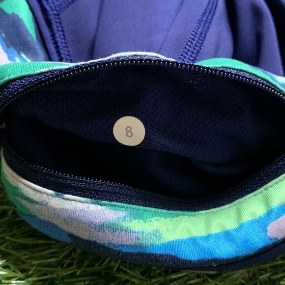 Lululemon Pace Rival Cropped Leggings Pants Hero Blue / Seven Wonders Multi Sz 8 - Picture 9 of 12